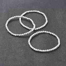Synthetic Howlite Beaded Stretch Bracelets, Round, Beads: 4~5mm, Inner Diameter: 2-1/4 inch(5.65cm)(BJEW-A117-A-10)