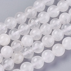 Natural Quartz Crystal Beads Strands, Round, 10mm, Hole: 1mm, about 38pcs/strand, 15.1~15.3 inch(38.5~39cm)(X-G-G776-02C)