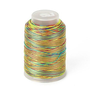 3-Ply Segment Dyed Nylon Thread Cord, DIY Material for Jewelry Making, Yellow, 0.3mm, about 546.81 Yards(500m)/Roll