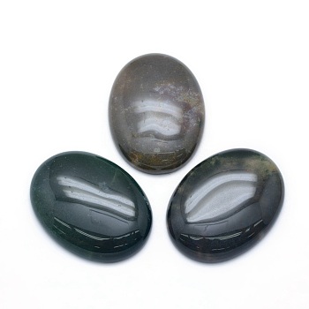 Natural Indian Agate Cabochons, Oval, 40x30x7.5~8mm