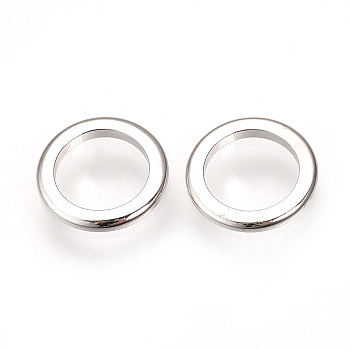 Brass Linking Rings, Donut, Nickel Free, Real Platinum Plated, 10x1mm