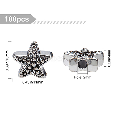 sunnyclue 100pcs kits de fabrication de bracelets extensibles en perles d'étoile de mer à faire soi-même(DIY-SC0014-95AS)-2