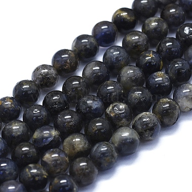 8mm Round Iolite Beads