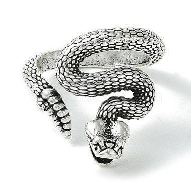 Snake Alloy Open Cuff Rings(RJEW-K275-53AS)-2