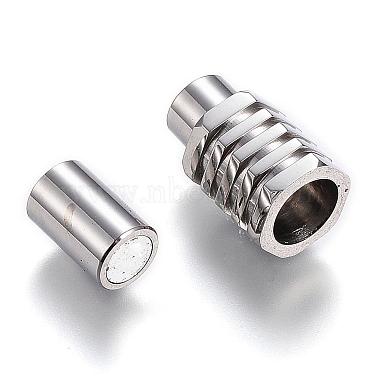 304 Stainless Steel Magnetic Clasps with Glue-in Ends(STAS-D159-22)-2