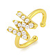 Rack Plating Brass Open Cuff Rings for Women(RJEW-F162-01G-W)-1