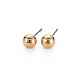 Boucles d'oreilles en forme de boule de perles en plastique ABS pour femmes(EJEW-S213-01B-A01KC-RS)-1