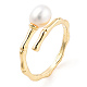 Natural Pearl Beaded Open Cuff Rings(RJEW-T026-06G)-1