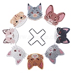 DIY Diamond Painting Animal Theme Coaster Kits, Including Acrylic Rhinestones Bag, Diamond Sticky Pen, Tray Plate and Glue Clay, Mixed Color, 100mm, 8pcs/set(PW-WGBBB48-01)