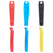 6Pcs Plastic Bike Tire Lever, Bicycle Tire Removal Changing Tool, Bicycle Accessories, Mixed Color, 117x25x8.5mm(TOOL-FH0001-25)