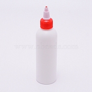 Plastic Squeeze Bottle, Liqiud Bottle, Column, White, 39.5x151mm, Capacity: 120ml(4.06 fl. oz)(KY-WH0024-38)