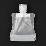 PET Plastic Travel Bags, Matte Style Empty Refillable Bags, Rectangle with Caps, for Cosmetics, Clear, 11.1cm, Capacity: 30ml(1.01 fl. oz)(ABAG-I006-03)