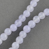 Natural Jade Bead Strands, Dyed, Round, Lilac, 8mm, Hole: 1mm, about 48pcs/strand, 14.9 inch(G-R165-8mm-16)