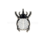 Safety Brooch Pin, Alloy Enamel Badge for Suit Shirt Collar, Long-horned, Insects, 30x21mm(JEWB-PW0001-003K)