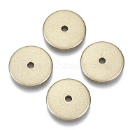 Spray Painted Acrylic Beads, Flat Round/Disc, Gold, 18x3mm, Hole: 3mm, about 696pcs/500g(ACRP-N002-20)
