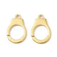 Ion Plating(IP) 304 Stainless Steel Pendants, Handcuff Shape, Real 24K Gold Plated, 23.5x15x2mm, Hole: 2mm(STAS-C048-05G)