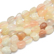Natural Multi-Moonstone Beads Strands, Tumbled Stone, Nuggets, 6~10x5~8mm, Hole: 1mm, about 40~43pcs/strand, 14.57 inch(37cm)(G-O186-A22)