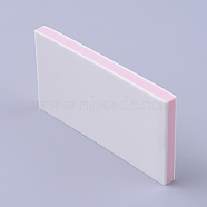 DIY Scrapbook, Rectangle Rubber Stamp Carving Blocks, Professional Candy Color Engraving Rubber Brick, Pink, 10x5x0.8cm(AJEW-TAC0019-25A)