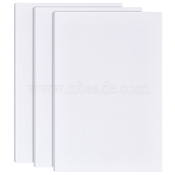 Rectangle PVC Foam Board, Polyethylene PE Board, for Sand Table, Presentaions, Art Projects, White, 300x200x8mm, 3pcs/set(AJEW-BC0008-90C)