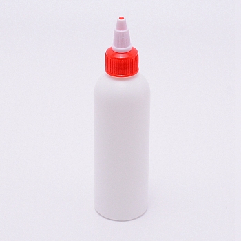 Plastic Squeeze Bottle, Liqiud Bottle, Column, White, 39.5x151mm, Capacity: 120ml(4.06 fl. oz)