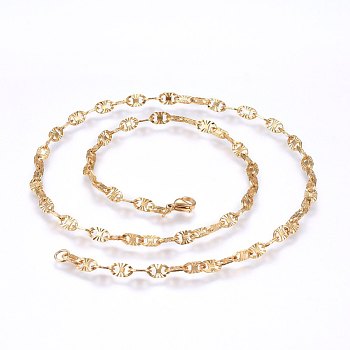 304 Stainless Steel Mariner Link Chain Necklaces, Golden, 19.68 inch(50cm), 4.5mm