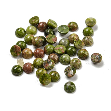 Half Round Unakite Cabochons