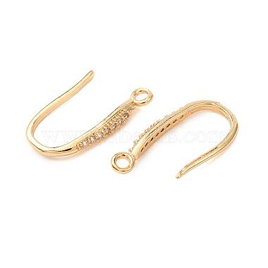 Brass Micro Pave Cubic Zirconia Earring Hooks(KK-CBA8EB2-11G)-2