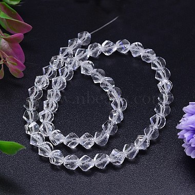 Chapelets de perles de cristal autrichien imitation polyèdre à facettes(G-M183-6mm-01A)-2