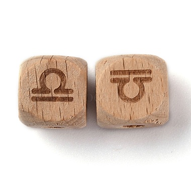 Natural Wood Constellation Beads(WOOD-M002-07)-3