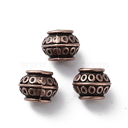 Tibetan Style Alloy Beads, Rondelle, Cadmium Free & Lead Free, Red Copper, 8.5x6.5mm, Hole: 3.5mm(X-FIND-Q094-38R)