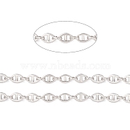 304 Stainless Steel Oval Link Chains, Cross Chains, Unwelded, Stainless Steel Color, Link: 13x8.5x2mm and 8x6.5x2mm(CHS-F017-05A-P)