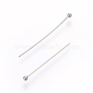 304 Stainless Steel Ball Head Pins, Stainless Steel Color, 20x0.5mm, 24 Gauge, Head: 1.7mm(STAS-E452-01P-F)