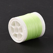 Luminous Polyester Cords, Round, Pale Green, 0.1mm, about 109.36 Yards(100m)/Roll(OCOR-WH0071-010B)