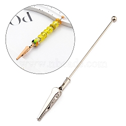 Iron Bracelet Tool Jewelry Helper Alligator Clip, Bracelet Fastening Helper Tools, Platinum, 13.8cm(AJEW-A053-01A)