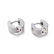 304 Stainless Steel Huggie Hoop Earrings(X-EJEW-O087-09D-P)-1
