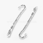 Tibetan Style Alloy Bookmarks, Lead Free and Cadmium Free, Antique Silver, 79.5x15.5x2mm, Hole: 2mm(X-LF9212Y)