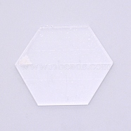 Acrylic Board, Hexagon, Clear, 60x69.5x3mm(TACR-WH0001-42C)