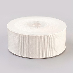 Polyester Grosgrain Ribbon, White, 2 inch(50mm), 50yards/roll(45.72m/roll)(OCOR-P011-000-50mm)