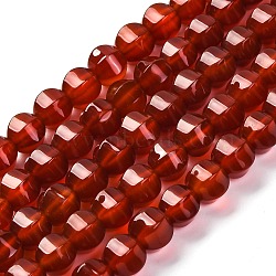 Dyed & Heated Natural Carnelian Beads Strands, Lantern, Red, 10mm, Hole: 1mm, about 38pcs/strand, 14.17''(36cm)(G-G177-I01-01)