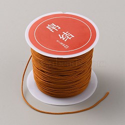 Nylon Chinese Knotting Cord, DIY Material for Jewelry Making, Peru, 0.8mm, about 21.87 Yards(20m)/Roll(NWIR-WH0002-02G)