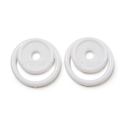 Opaque Acrylic Pendants, Flat Round Charms, White, 22x3mm, Hole: 4mm, about 860pcs/500g(SACR-L007-015)