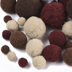 DIY Doll Craft Polyester High-elastic Pompon Ball, Round, Mixed Color, 7~29mm(AJEW-R093-01-D01)