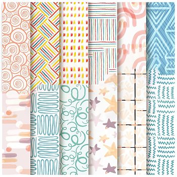 12 Sheets 12 Styles Scrapbooking Paper Pads, Decorative Craft Paper Pad, None Self-Adhesive, Square, 153x153x0.1mm, 1 Sheet/style