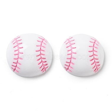 White Baseball Resin Cabochons