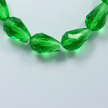15mm Green Drop Glass Beads