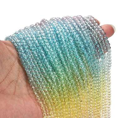 Transparent Painted Glass Beads Strands(DGLA-A034-T1mm-A15)-2