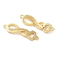 Rack Plating Brass Clear Cubic Zirconia Infinity Heart Connector Charms(KK-C084-13A-G)-2