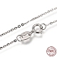 Electroplated Rhodium Plated Sterling Silver Cable Chain Necklaces(X-NJEW-N0048-46-18)-1