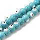 Synthetic Turquoise Enamel Beads Strands(G-P507-17A)-1