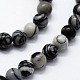 Natural Black Silk Stone/Netstone Beads Strands(X-G-I199-11-10mm)-3